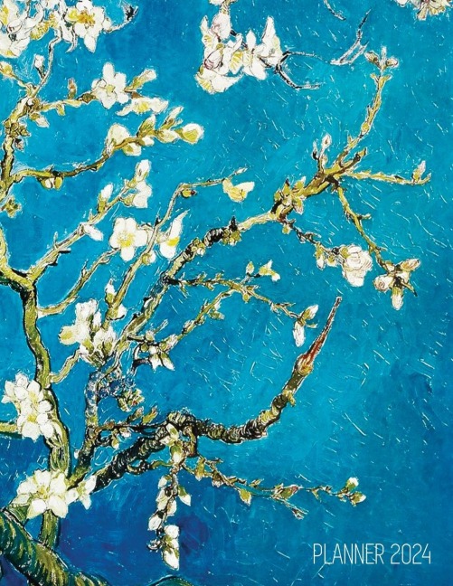 Vincent Van Gogh Planner 2024: Almond Blossom Painting | Artistic Post-Impressionism Art Organizer: January-December (12 Months)