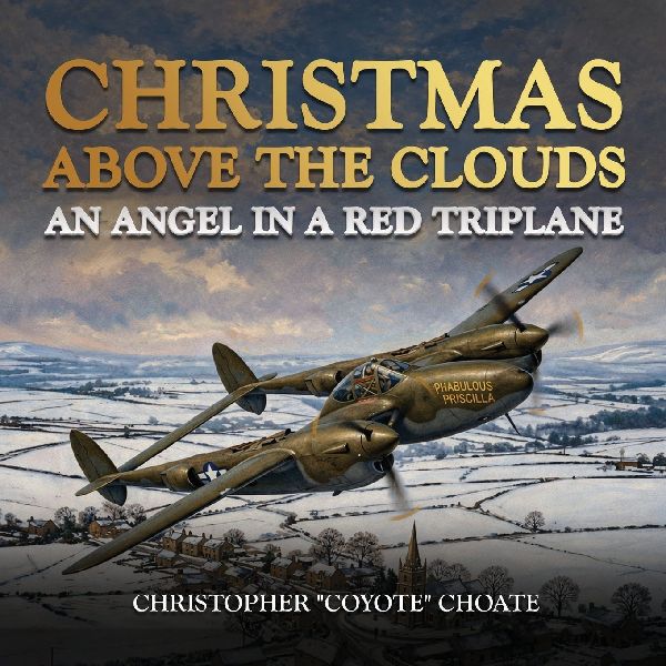 Christmas above the Clouds: An Angel in a Red Triplane