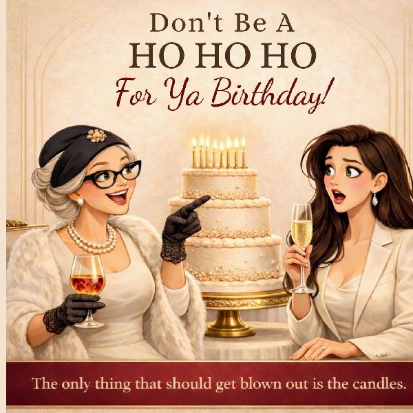 Dont Be A HO HO HO For Ya Birthday! The only thing that should get blown out is the candles: The only thing that should get blown out is the candles