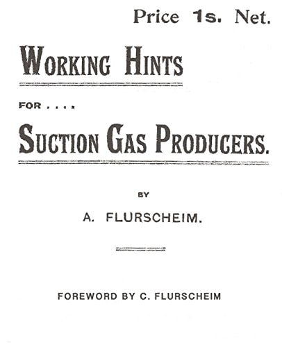 Working Hints For Suction Gas Producers.
