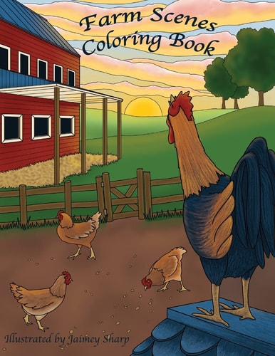 Farm Scenes Coloring Book Country Scenes, Barns, Farm Animals For Adults To Color
