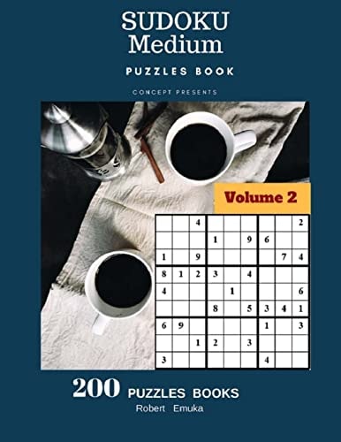 Sudoku Medium Puzzles Book Concept Presents 200 Puzzles Books Volume 2 200 Puzzles (Medium)
