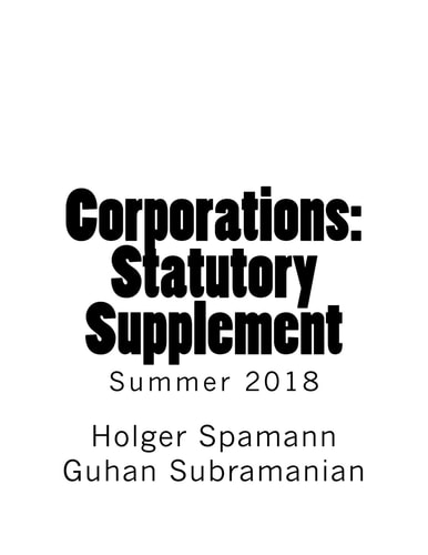 Corporations Statutory Supplement