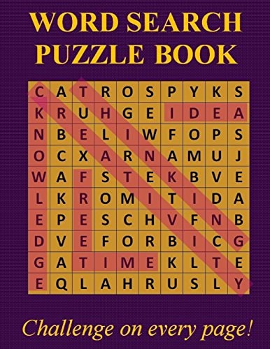 Word Search Puzzle Book Challenge on Every Page!