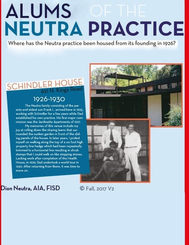 Alums of the Neutra Practice An Attempt to List Parties That Have Impacted the Neutra Practic
