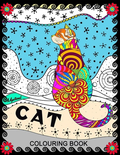 Mystical Cat Colouring Book Coloring Pages for Adults Great Cat and Kitten Design