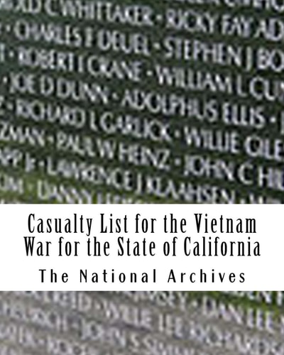 Casualty List for the Vietnam War for the State of California