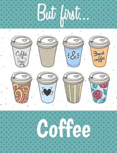 Coffee Lovers 4x4 Quad Graph Paper Workbook
