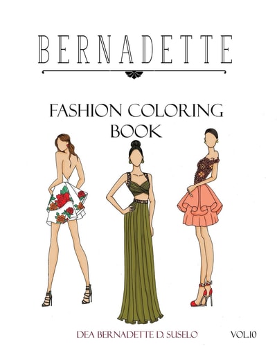 BERNADETTE Fashion Coloring Book Vol. 10 Prom Night: Beautiful Hand-Drawn Prom Dresses and Gowns
