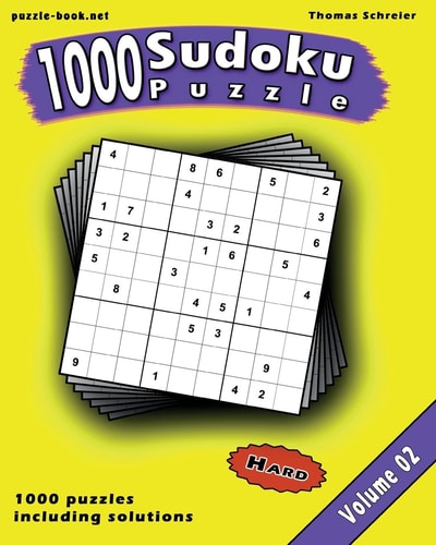 Sudoku 1000 Hard 9x9 Sudoku, Vol. 2