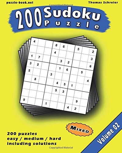 Sudoku 200 Mixed (Easy, Medium, Hard) 9x9 Sudoku, Vol. 2