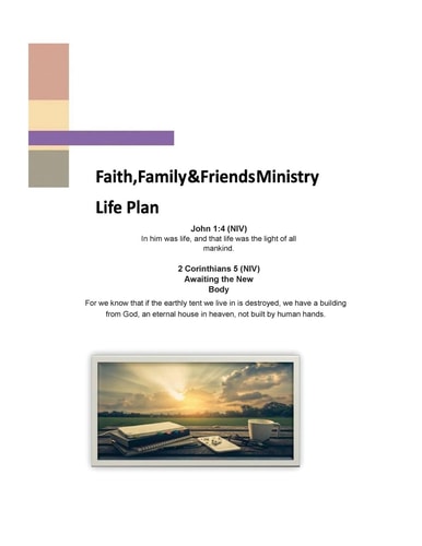Faith Family and Friends MInistry - Life Plan A Christian Life Plan