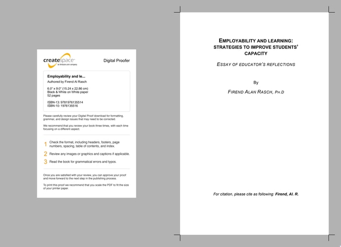EMPLOYABILITY AND LEARNING: STRATEGIES TO IMPROVE STUDENTS’ CAPACITY ESSAY OF EDUCATOR’S REFLECTIONS
