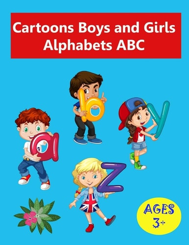 Cartoons Boys and Girls Alphabets ABC Activity Preschool Coloring Book For Chidren's