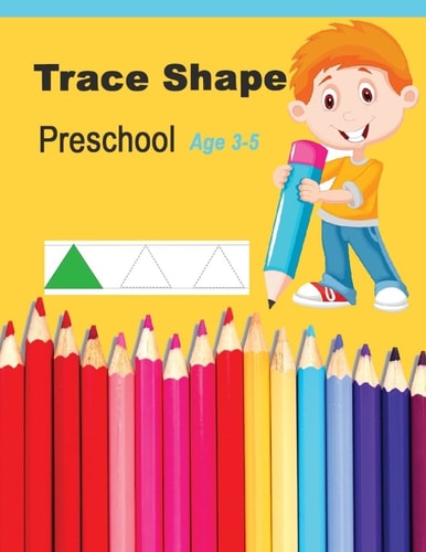 Trace Shapes Preschool Age 3-5 Educational Activity Books for Kids