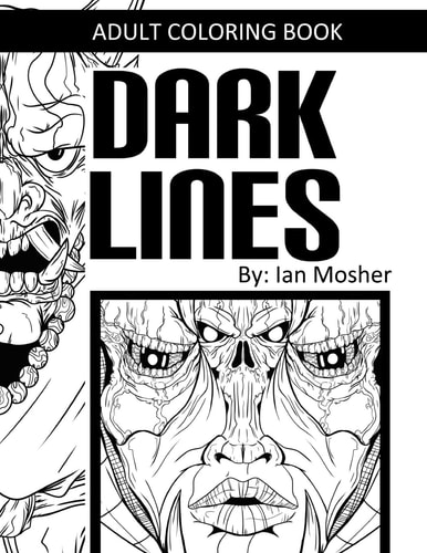 Dark Lines Adult Coloring Book