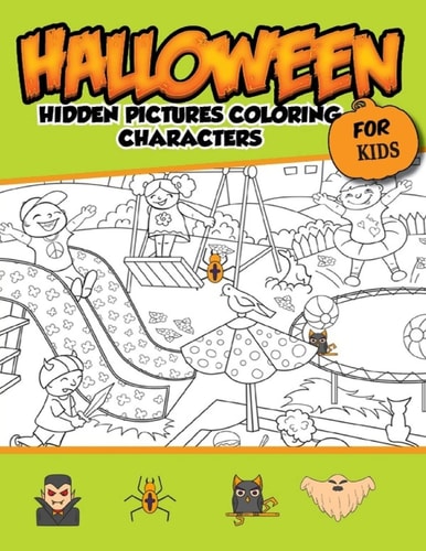 Halloween Hidden Pictures Coloring Charaters For Kids Hidden Pictures For Childrens