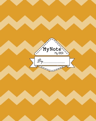 My Note My Idea 8 X 10, 110 Pages : Boho Pattern Orange