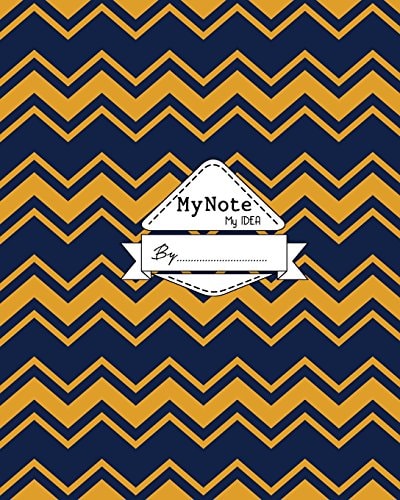 My Note My Idea 8 X 10, 110 Pages : Boho Pattern Blue Yellow