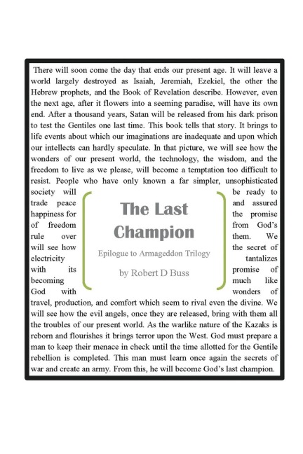 The Last Champion: Epilogue to Armageddon Trilogy