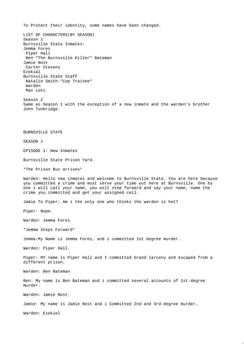 Burnsville state The complete screenplay