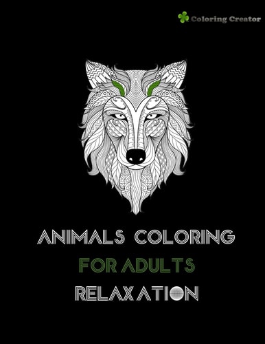 Animals Coloring For Adults Relaxation Stress Relieving Animal
