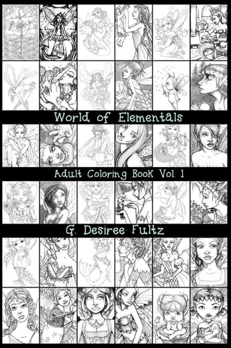 World of Elementals Adult Coloring Book Vol 1