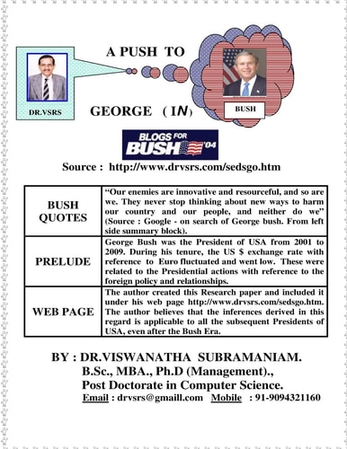 A PUSH to GEORGE (in) BUSH