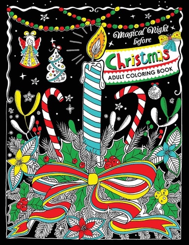 Adults Coloring Book Magical Night Before Christmas Fun and Relaxing Designs