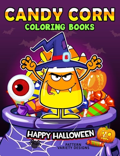 Candy Corn Coloring Book Happy Halloween Coloring Pages
