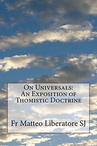On Universals An Exposition of Thomistic Doctrine