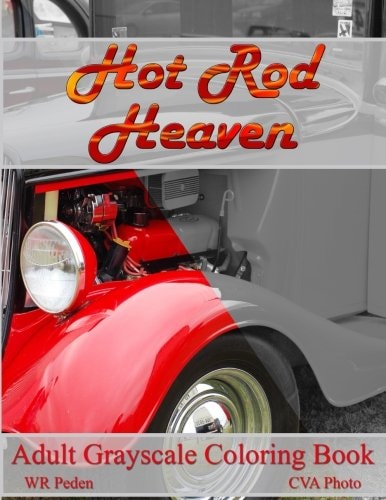 Hot Rod Heaven Adult Grayscale Coloring Book