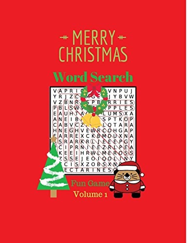 Merry Christmas Word Search Fun Game Volume 1 Large Print Word Search Christmas Themed Word Search Puzzles