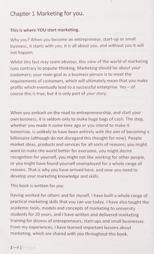 Marketing for Entrepreneurs, Start-Ups and Small Businesses