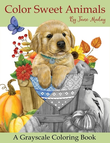 Color Sweet Animals A Grayscale Coloring Book