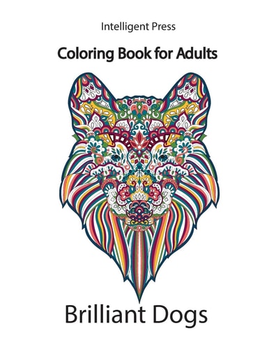 Coloring Book for Adults Brilliant Dogs