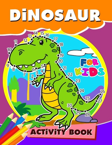 Dinosaur Activity Book for Kids Activity Book for Boy, Girls, Kids Ages 2-4,3-5,4-8 Game Mazes, Coloring, Crosswords, Dot to Dot, Matching, Copy Drawing, Shadow Match, Word Search