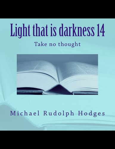 Light That Is Darkness 14 Take No Thought