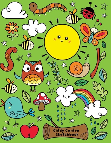 Giddy Garden Sketchbook Jumbo Drawing Pad For Sketching, Doodling And Coloring