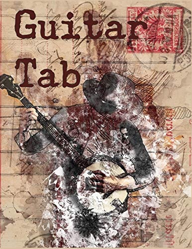 Guitar Tab Vintage Art Design 8. 5 X 11