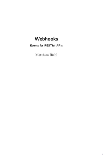 Webhooks – Events for RESTful APIs