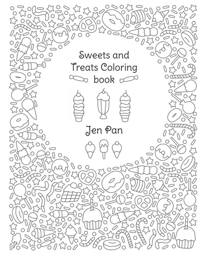 Sweets and Treats Coloring Book