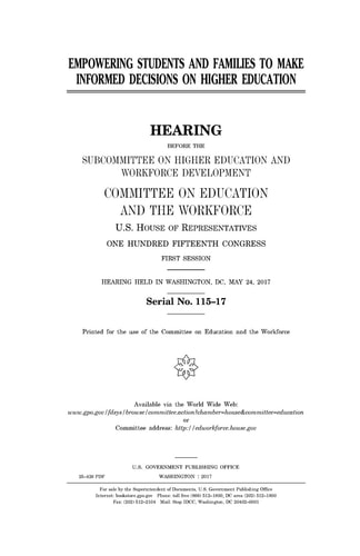 Empowering Students and Families to Make Informed Decisions on Higher Education