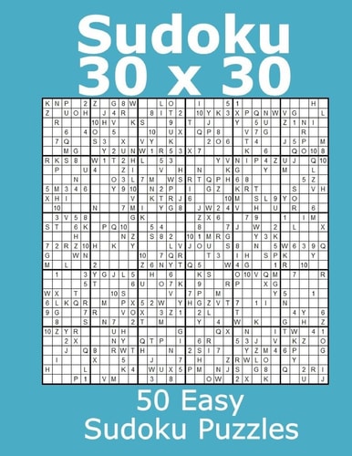 Sudoku 30 X 30 50 Easy Sudoku Puzzles