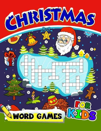 Christmas Word Games for Kids Word Search Activity Book for Boy, Girls, Kids Ages 2-4,3-5,4-8