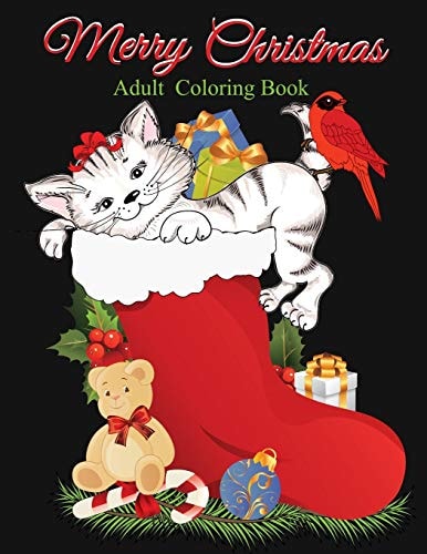 Merry Christmas A Festive Stress Relief Coloring Book for Adults