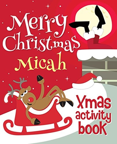Merry Christmas Micah - Xmas Activity Book (Personalized Children's Activity Book)
