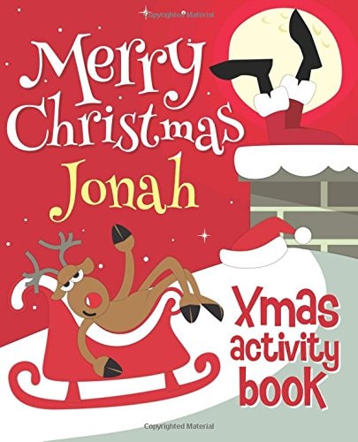Merry Christmas Jonah - Xmas Activity Book (Personalized Children's Activity Book)
