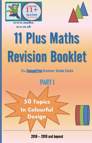 11+ Plus Maths Revision (Card) Booklet For Competitive Grammar School Exams