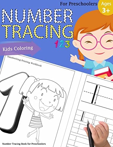 Number Tracing Book for Preschoolers Number Tracing Books for Kids Ages 3-5, Number Tracing Workbook, Number Writing Practice Book, Number Tracing Book. Fun with Coloring